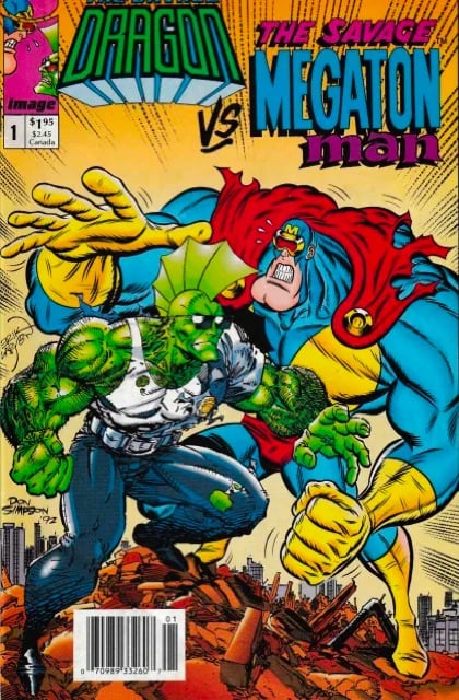 The Savage Dragon vs. The Savage Megaton Man series  cover